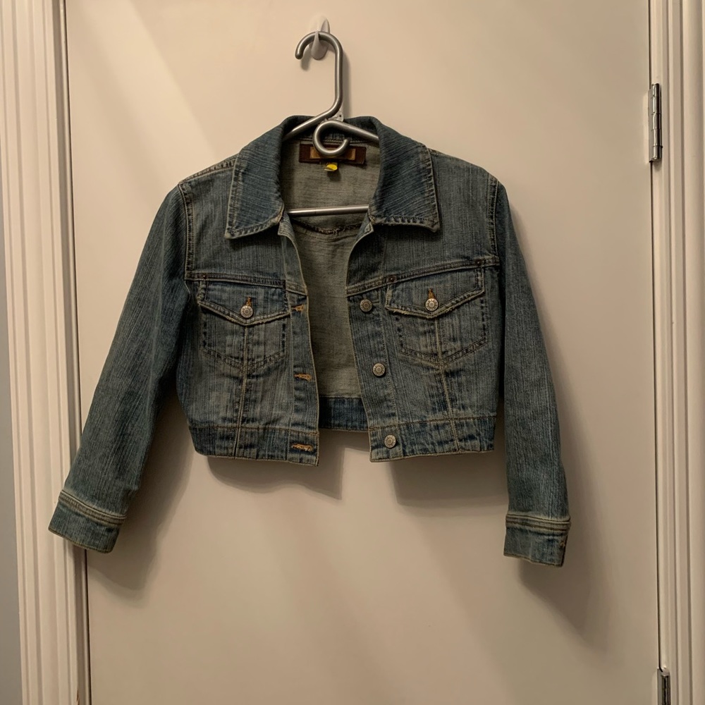 Bebe Cropped Jean Jacket